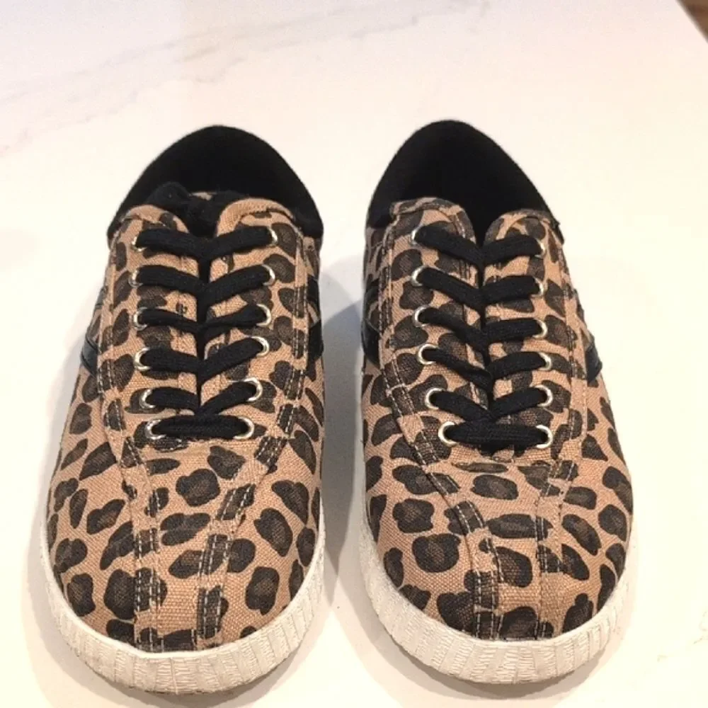 Tretorn Nylite Plus Canvas Leopard Print Women's Sneakers Anthropologie Size 8M